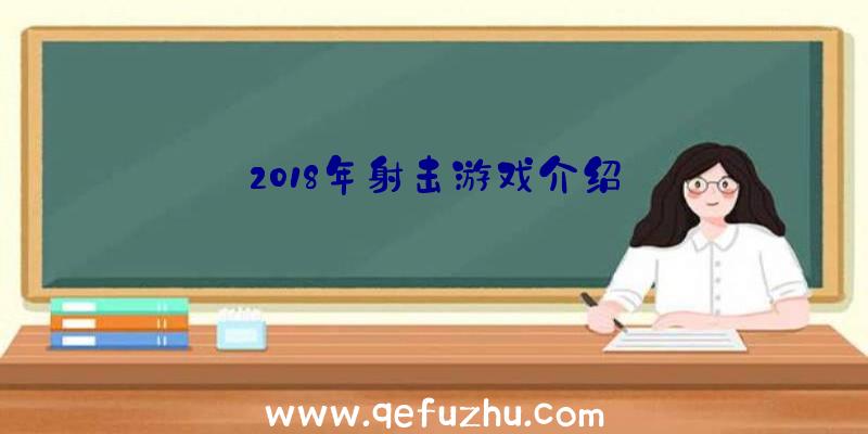 2018年射击游戏介绍