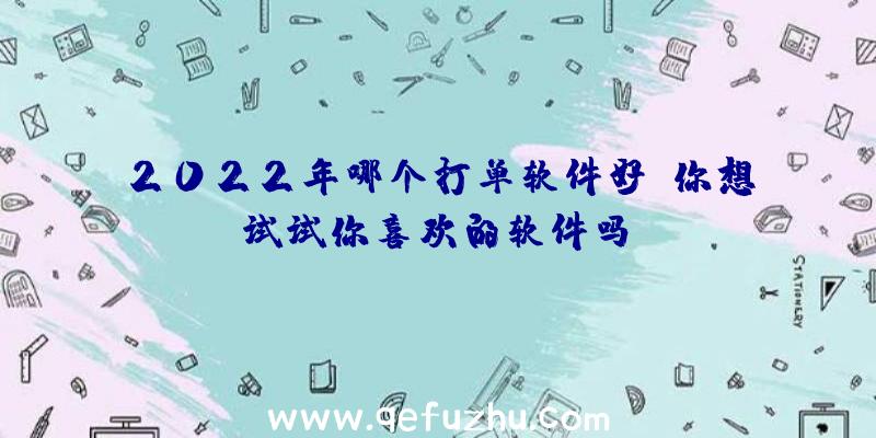 2022年哪个打单软件好？你想试试你喜欢的软件吗？