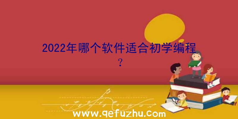 2022年哪个软件适合初学编程？