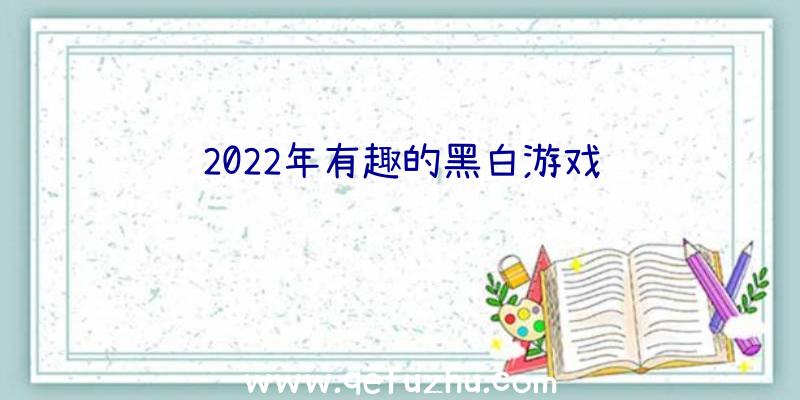 2022年有趣的黑白游戏