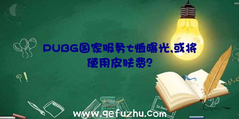 PUBG国家服务t恤曝光,或将使用皮肤费？