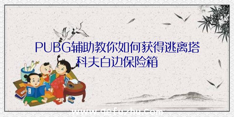 PUBG辅助教你如何获得逃离塔科夫白边保险箱