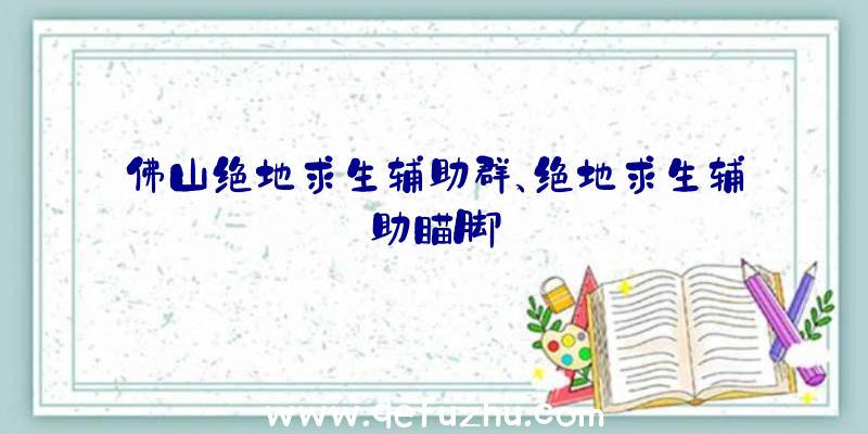 佛山绝地求生辅助群、绝地求生辅助瞄脚