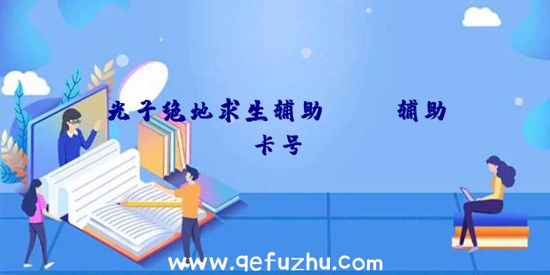 光子绝地求生辅助、pubg辅助卡号