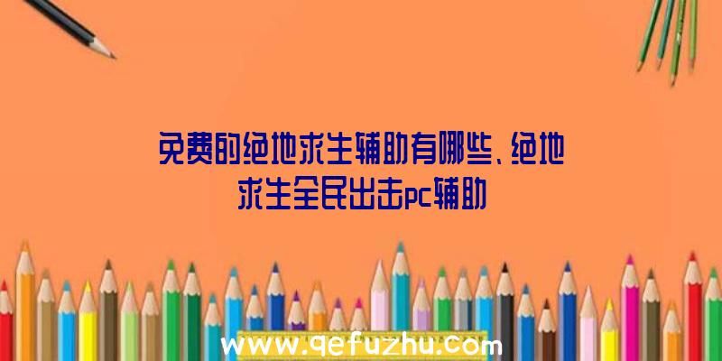 免费的绝地求生辅助有哪些、绝地求生全民出击pc辅助