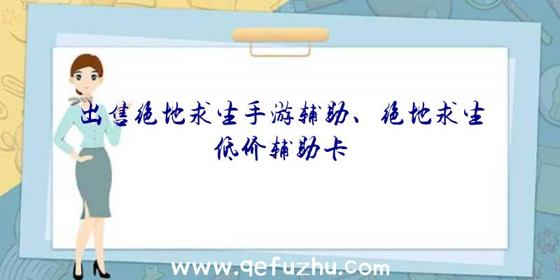 出售绝地求生手游辅助、绝地求生低价辅助卡