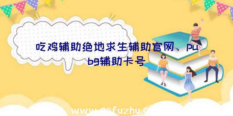 吃鸡辅助绝地求生辅助官网、pubg辅助卡号