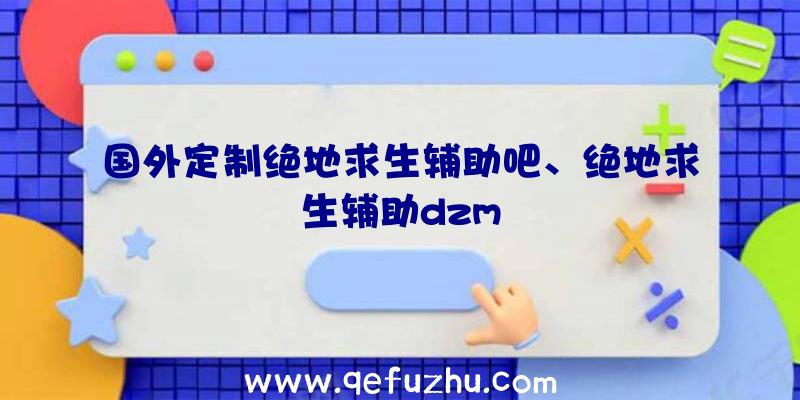 国外定制绝地求生辅助吧、绝地求生辅助dzm