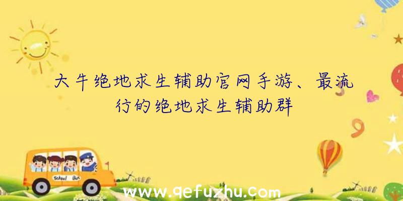 大牛绝地求生辅助官网手游、最流行的绝地求生辅助群