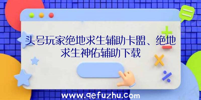 头号玩家绝地求生辅助卡盟、绝地求生神佑辅助下载