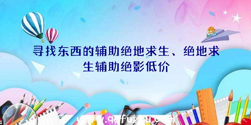 寻找东西的辅助绝地求生、绝地求生辅助绝影低价