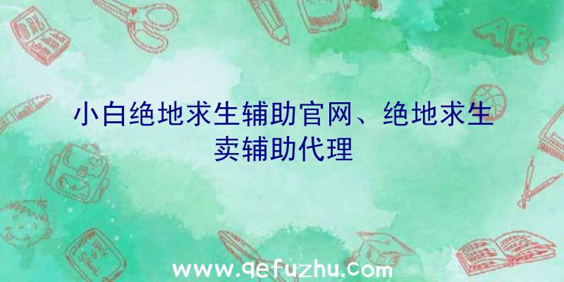 小白绝地求生辅助官网、绝地求生卖辅助代理