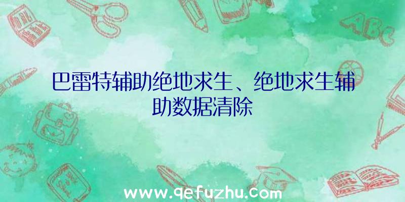 巴雷特辅助绝地求生、绝地求生辅助数据清除