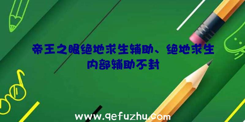 帝王之眼绝地求生辅助、绝地求生内部辅助不封