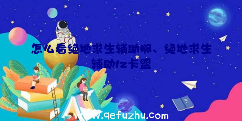 怎么看绝地求生辅助啊、绝地求生辅助fz卡盟