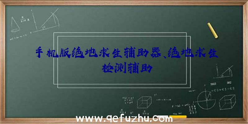 手机版绝地求生辅助器、绝地求生