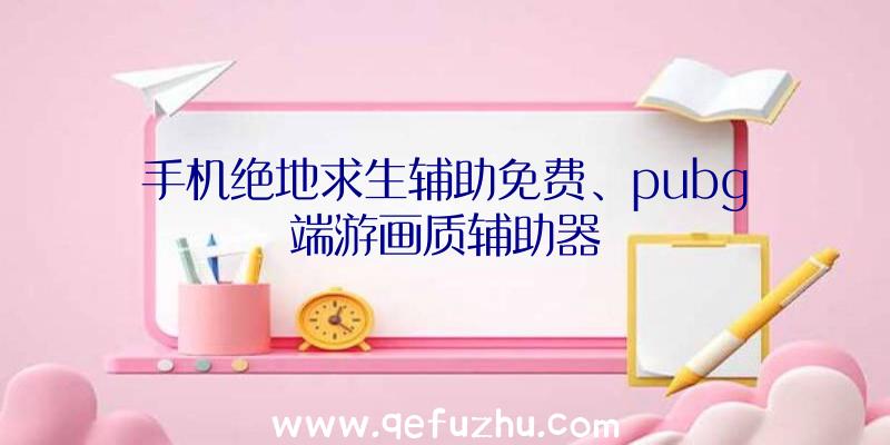 手机绝地求生辅助免费、pubg端游画质辅助器