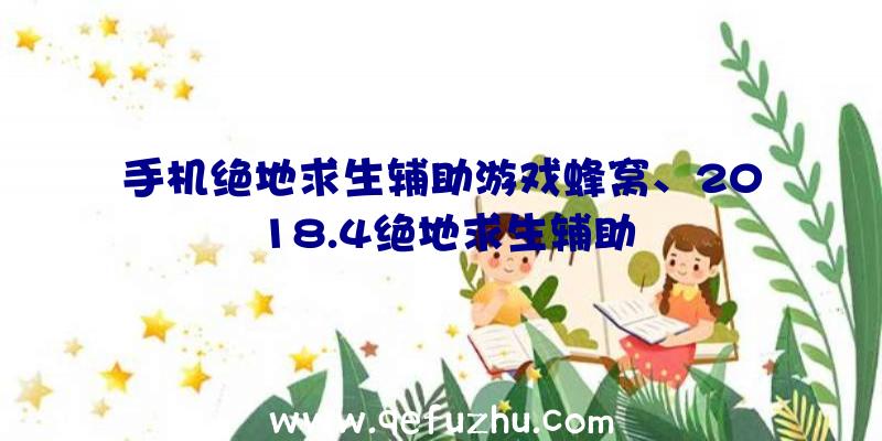 手机绝地求生辅助游戏蜂窝、2018.4绝地求生辅助