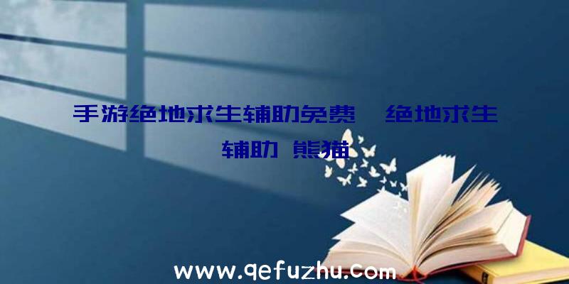 手游绝地求生辅助免费、绝地求生辅助