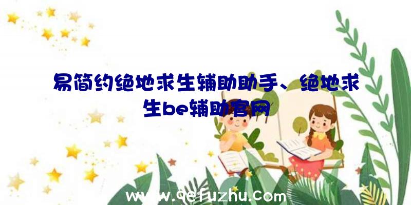 易简约绝地求生辅助助手、绝地求生be辅助官网