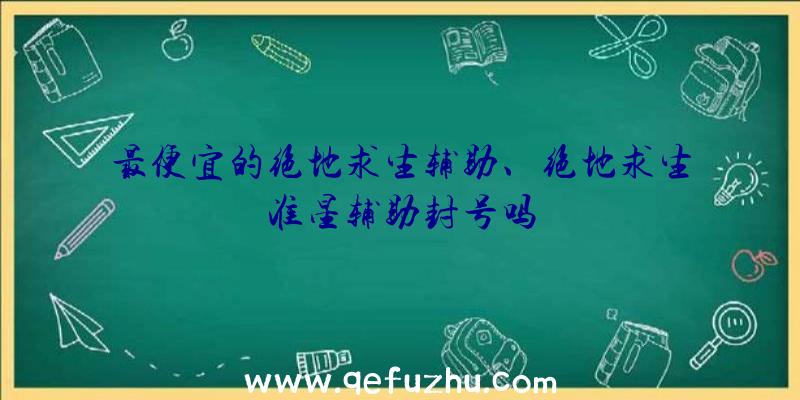 最便宜的绝地求生辅助、绝地求生准星辅助封号吗