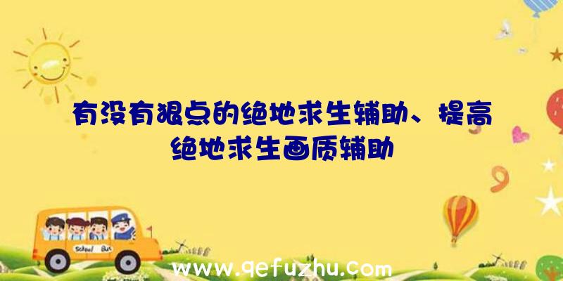 有没有狠点的绝地求生辅助、提高绝地求生画质辅助