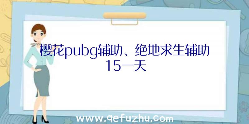 樱花pubg辅助、绝地求生辅助15一天