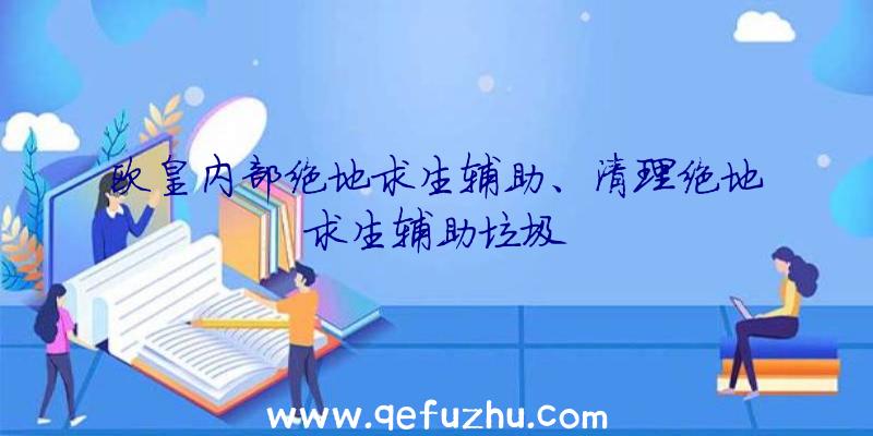 欧皇内部绝地求生辅助、清理绝地求生辅助垃圾