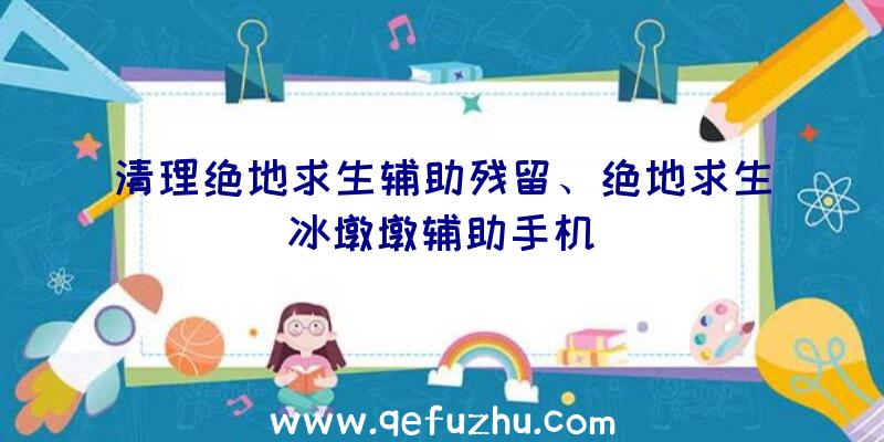 清理绝地求生辅助残留、绝地求生冰墩墩辅助手机