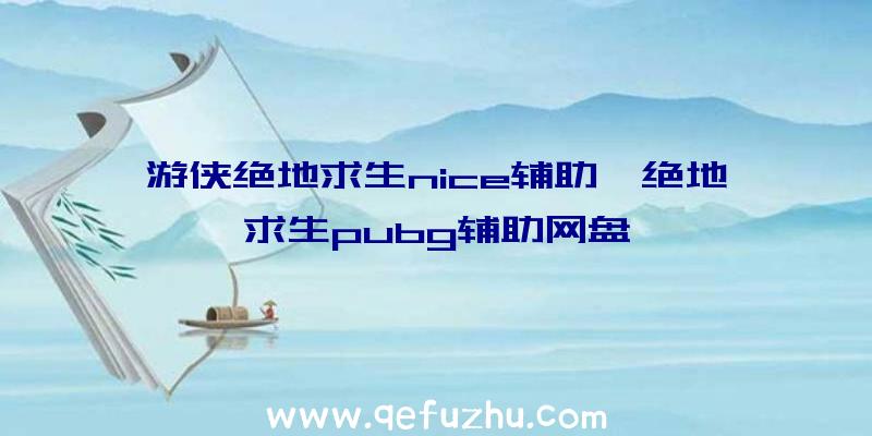 游侠绝地求生nice辅助、绝地求生pubg辅助网盘