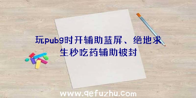 玩pubg时开辅助蓝屏、绝地求生秒吃药辅助被封