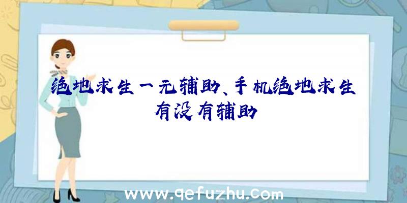 绝地求生一元辅助、手机绝地求生有没有辅助