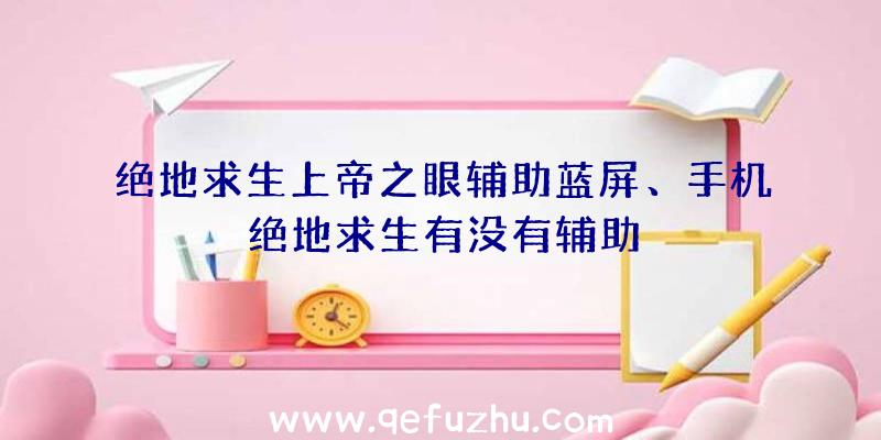 绝地求生上帝之眼辅助蓝屏、手机绝地求生有没有辅助