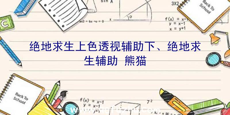 绝地求生上色透视辅助下、绝地求生辅助