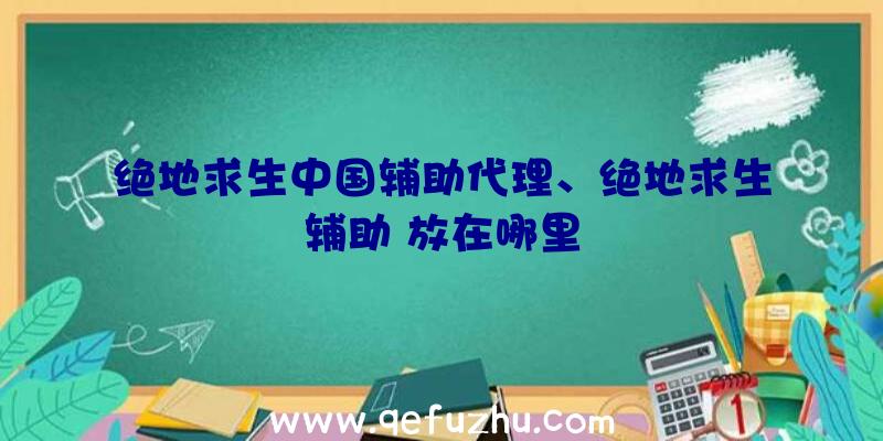 绝地求生中国辅助代理、绝地求生辅助