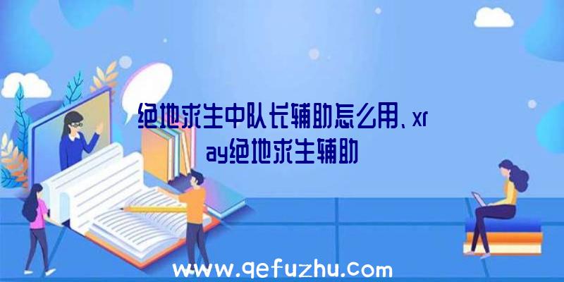 绝地求生中队长辅助怎么用、xray绝地求生辅助