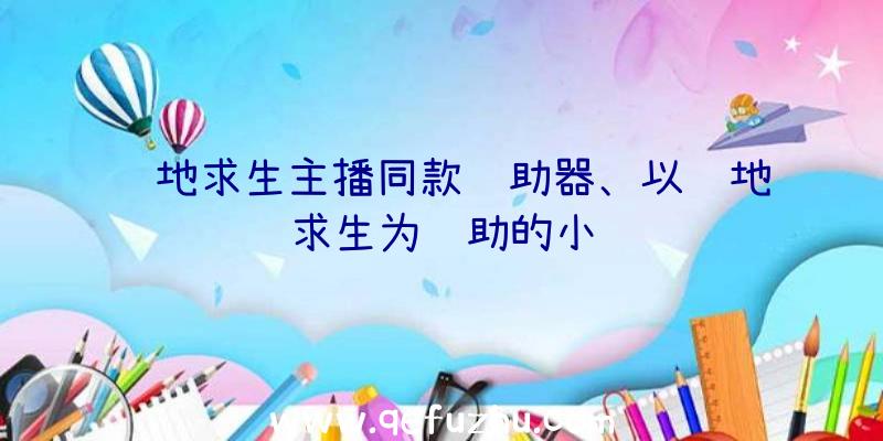 绝地求生主播同款辅助器、以绝地求生为辅助的小说