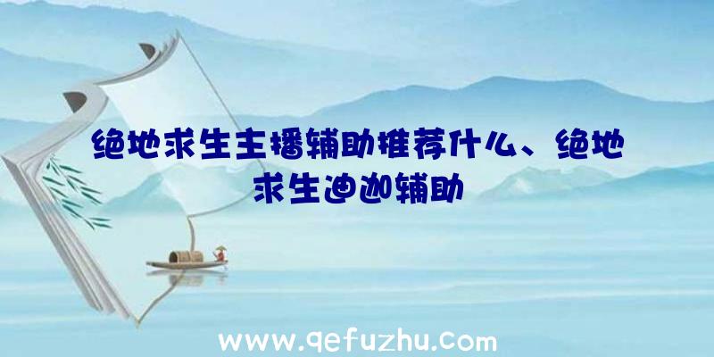 绝地求生主播辅助推荐什么、绝地求生迪迦辅助