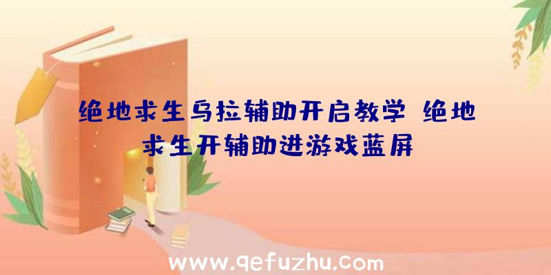 绝地求生乌拉辅助开启教学、绝地求生开辅助进游戏蓝屏