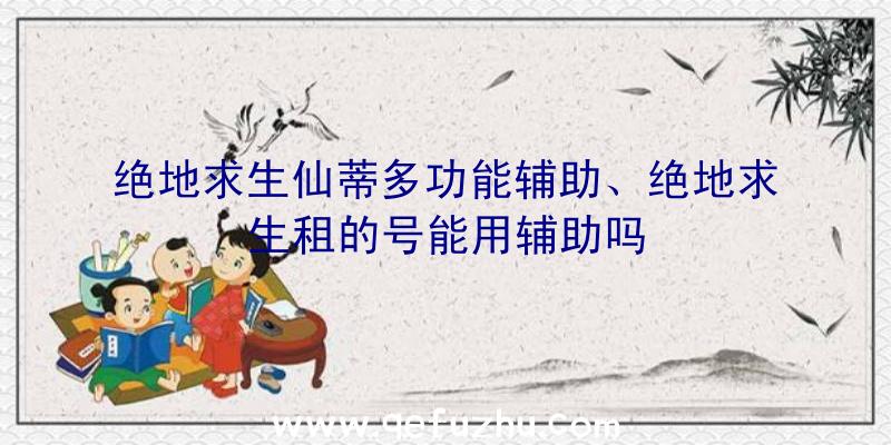 绝地求生仙蒂多功能辅助、绝地求生租的号能用辅助吗