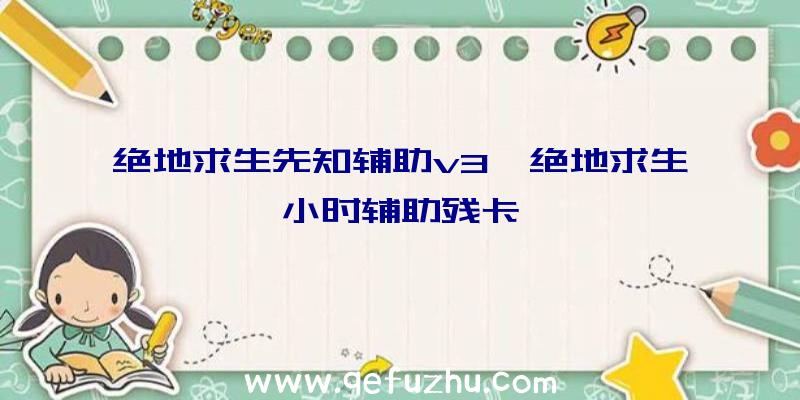 绝地求生先知辅助v3、绝地求生小时辅助残卡