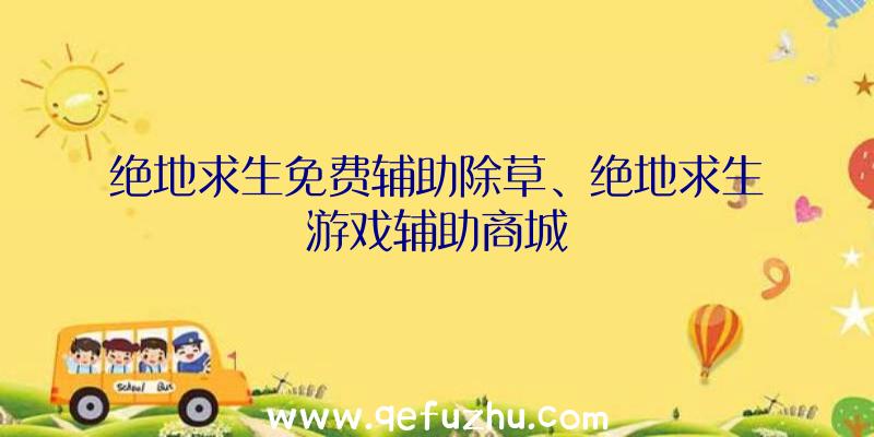 绝地求生免费辅助除草、绝地求生游戏辅助商城