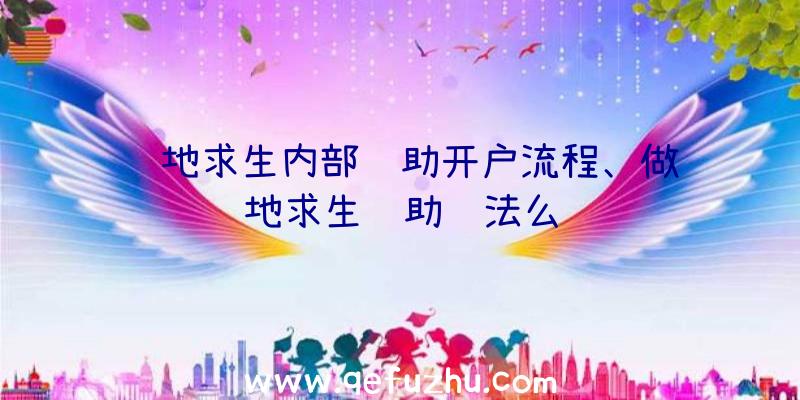 绝地求生内部辅助开户流程、做绝地求生辅助违法么