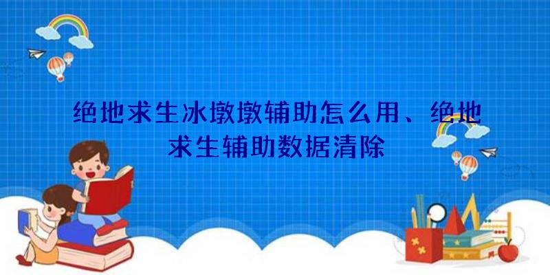 绝地求生冰墩墩辅助怎么用、绝地求生辅助数据清除