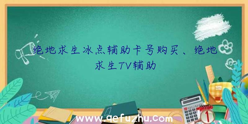 绝地求生冰点辅助卡号购买、绝地求生TV辅助