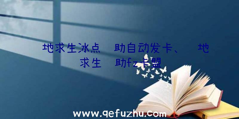 绝地求生冰点辅助自动发卡、绝地求生辅助fz卡盟