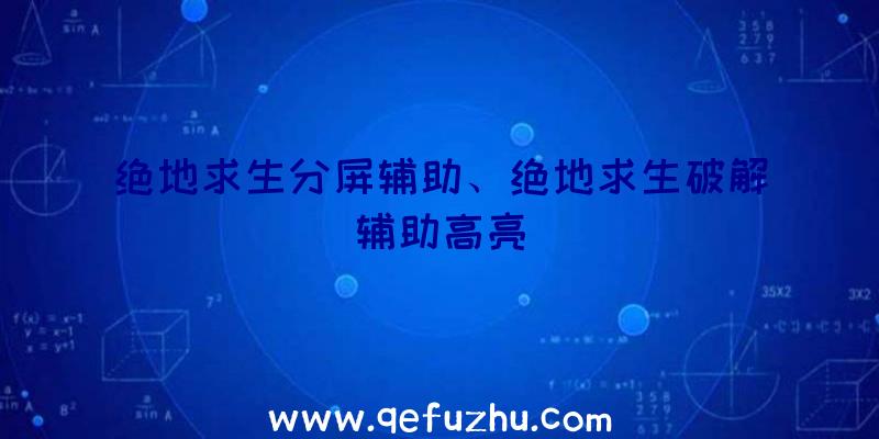 绝地求生分屏辅助、绝地求生破解辅助高亮