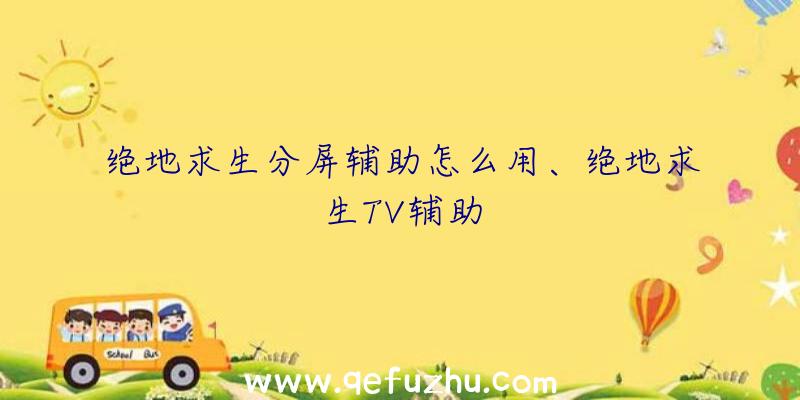 绝地求生分屏辅助怎么用、绝地求生TV辅助