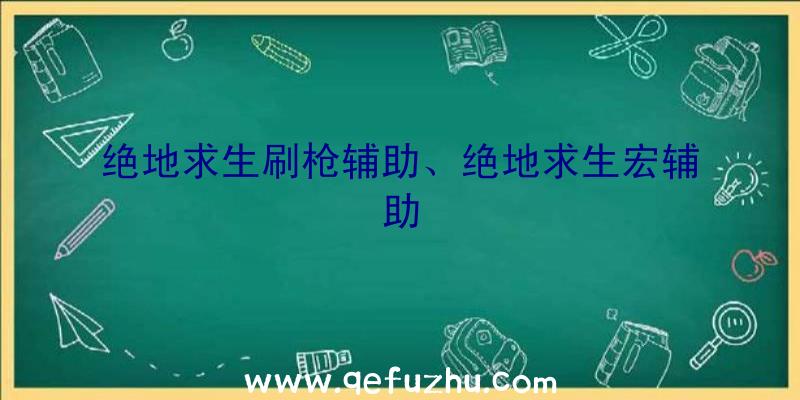 绝地求生刷枪辅助、绝地求生宏辅助