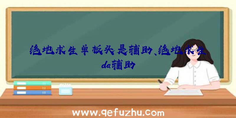 绝地求生单板头是辅助、绝地求生da辅助